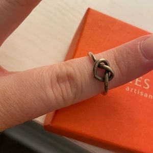 James Avery “Delicate Heart Knot Ring”. Size 5.